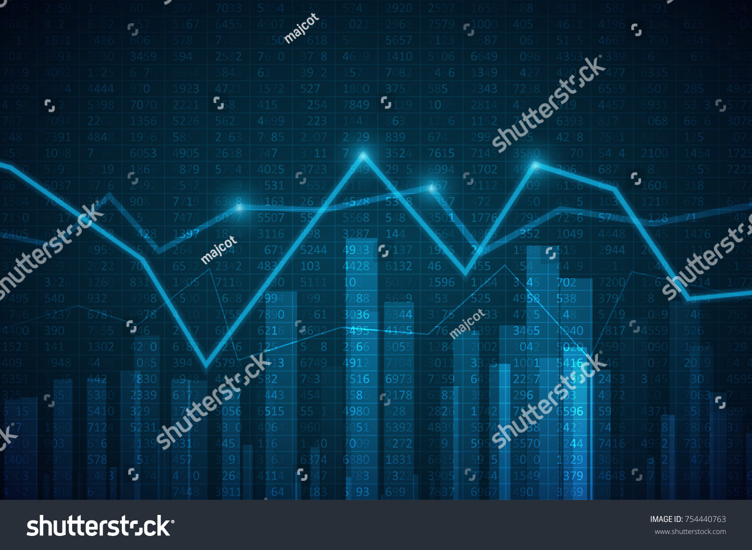 Abstract infographics visualization. Big data code representation. Futuristic network or business analytics. Graphic concept for your design.