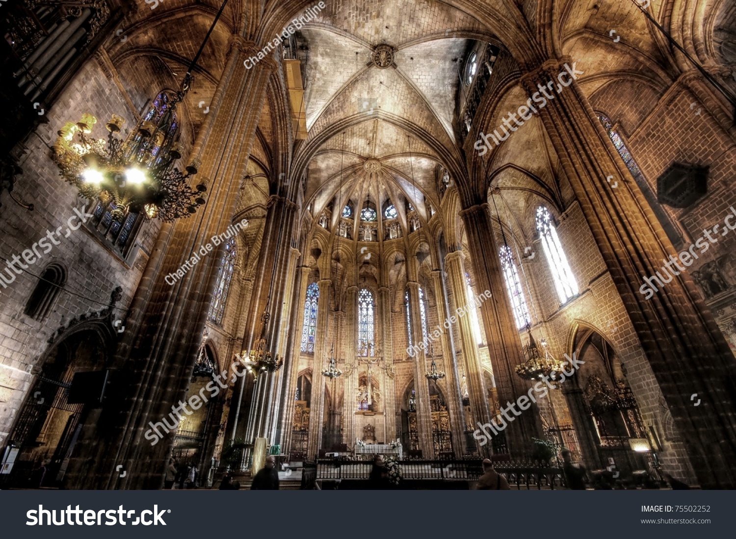 Cathedral of Saint Eulalia in Barcelona  Spain