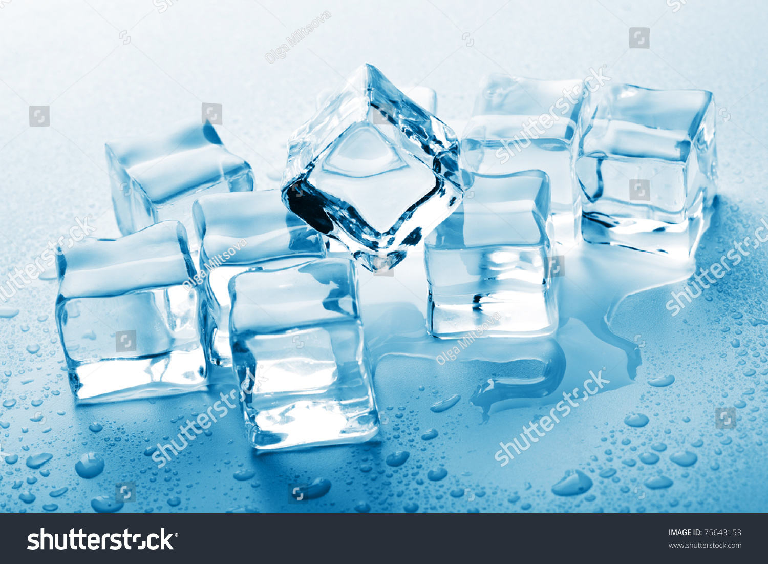 melting ice cubes
