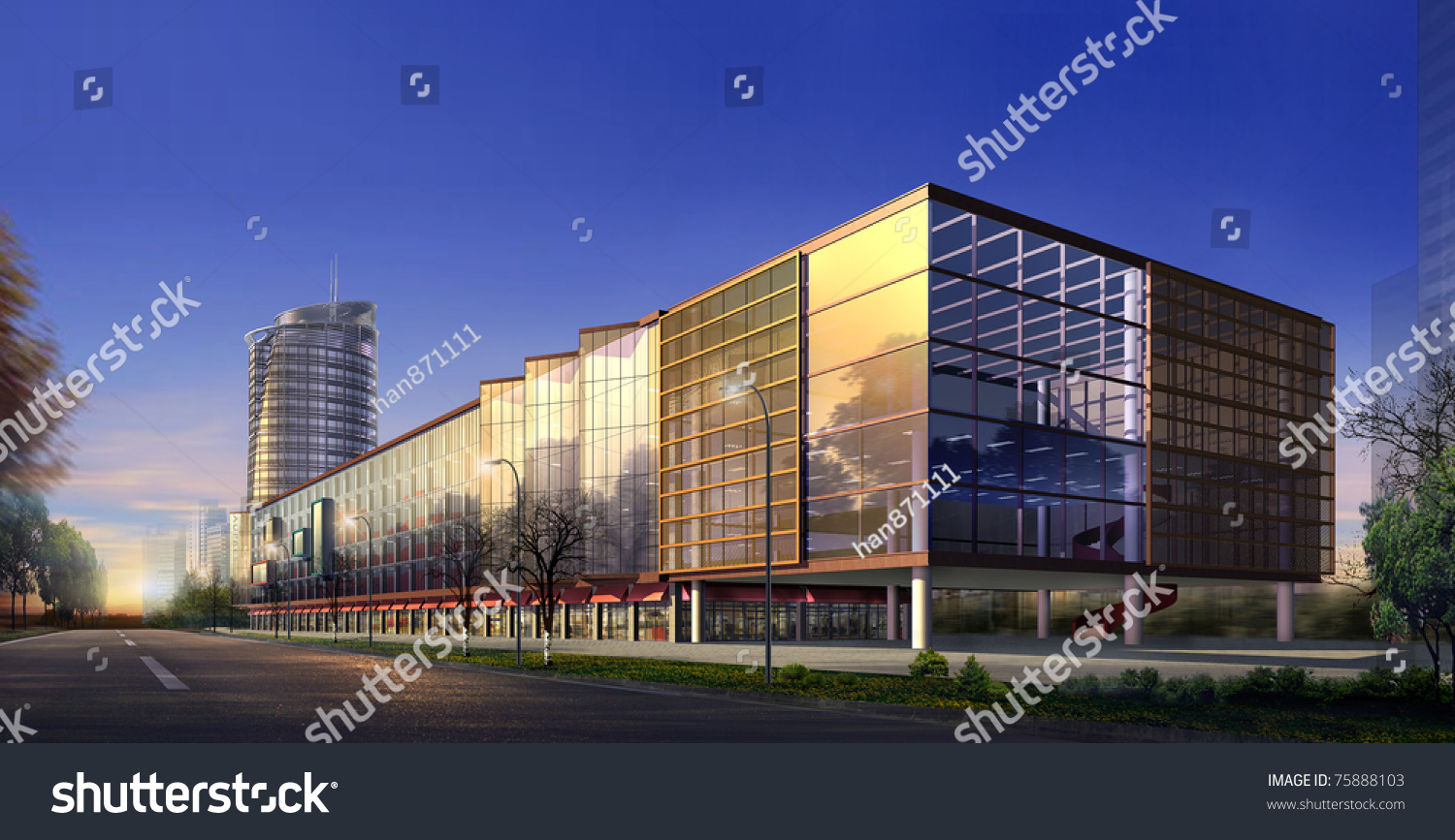 3d render building landscape_站酷海洛_正版图片_视频_字体_音乐素材交易平台_站酷旗下品牌