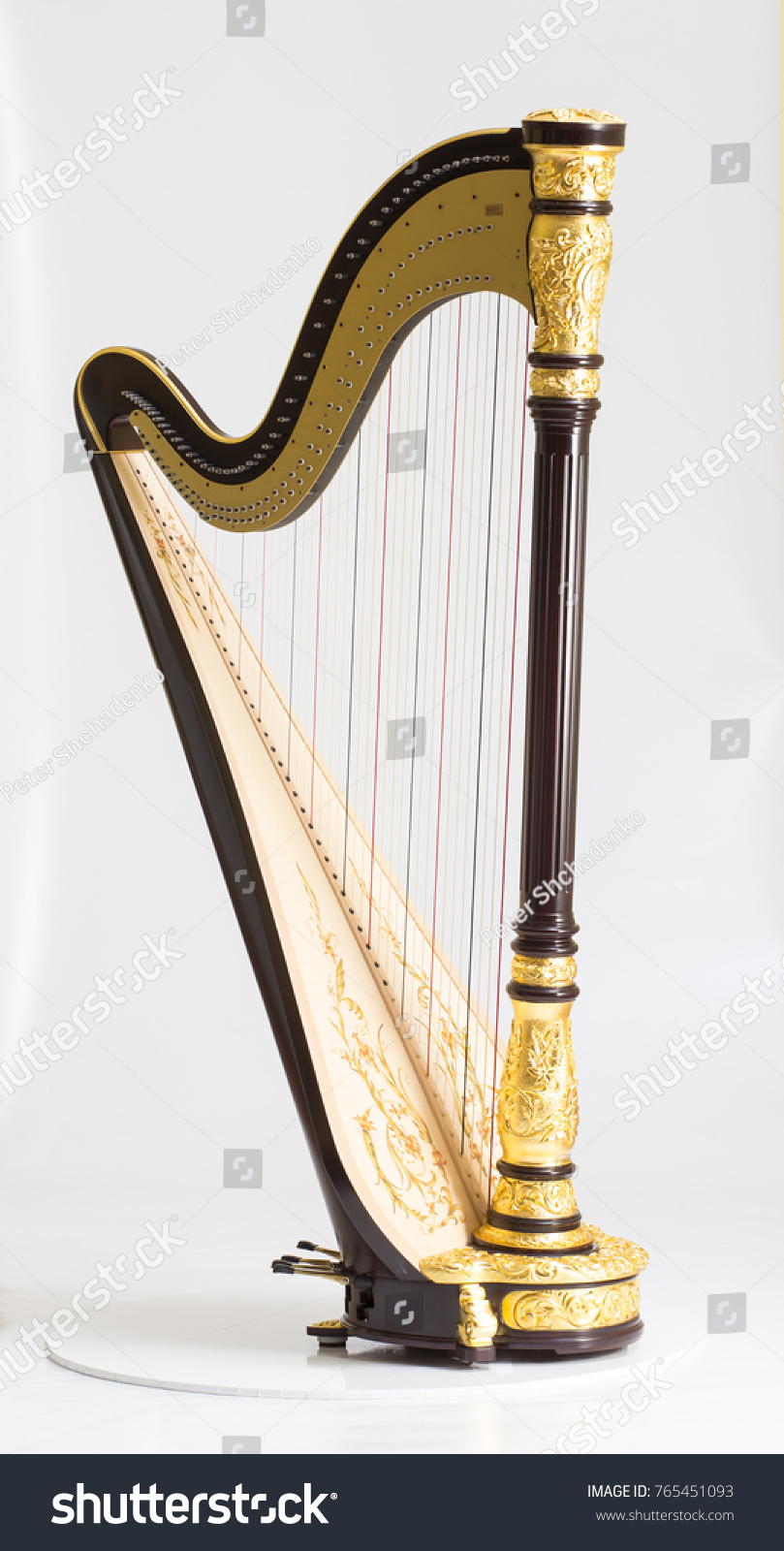 Classical music instrument. Pedal harp_站酷海洛_正版图片_视频_字体_音乐素材交易平台_站酷旗下品牌