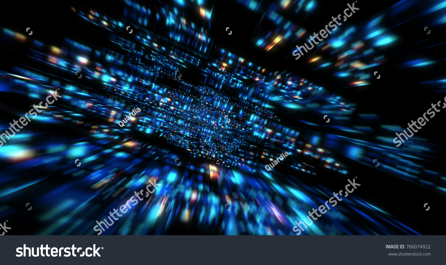 3D Futuristic abstract background. Motion graphic for abstract data center server internet speed.
