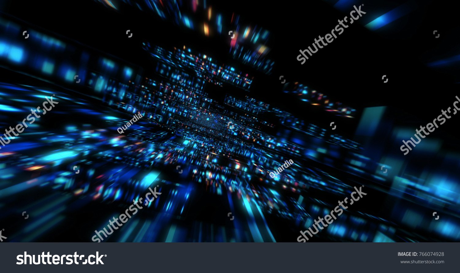 3D Futuristic abstract background. Motion graphic for abstract data center server internet speed.