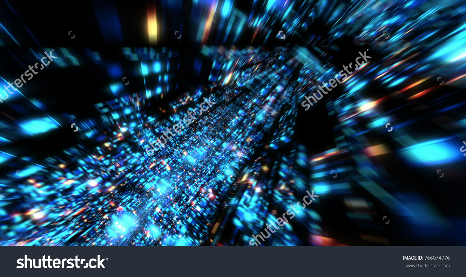 3D Futuristic abstract background. Motion graphic for abstract data center server internet speed.