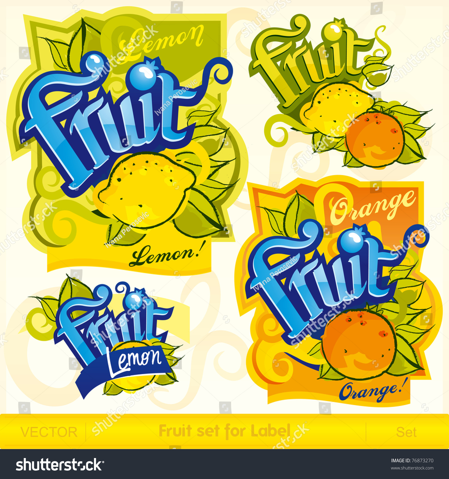 Fruit set for label