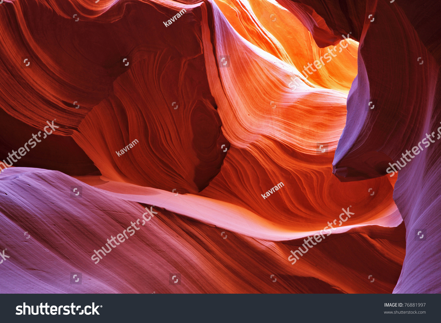 Scenic color slot canyon Antelope. Navajo Reservation  USA