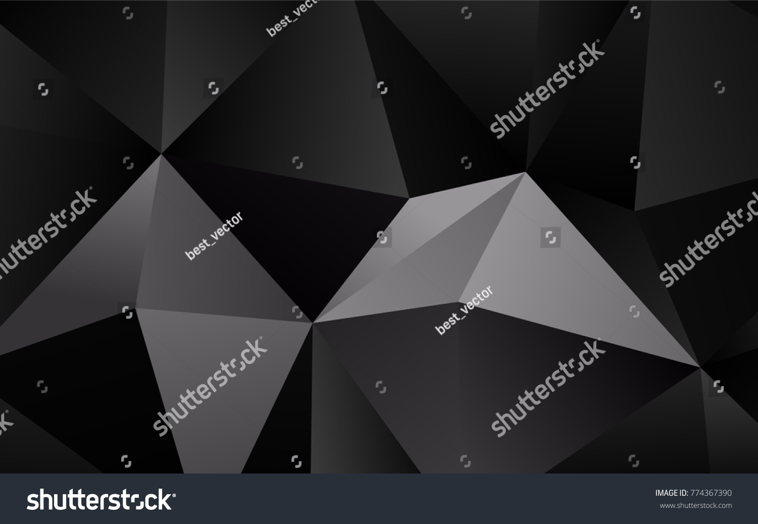 Dark Silver  Gray vector polygon abstract pattern. A sample with polygonal shapes. The polygonal design can be used for your web site.