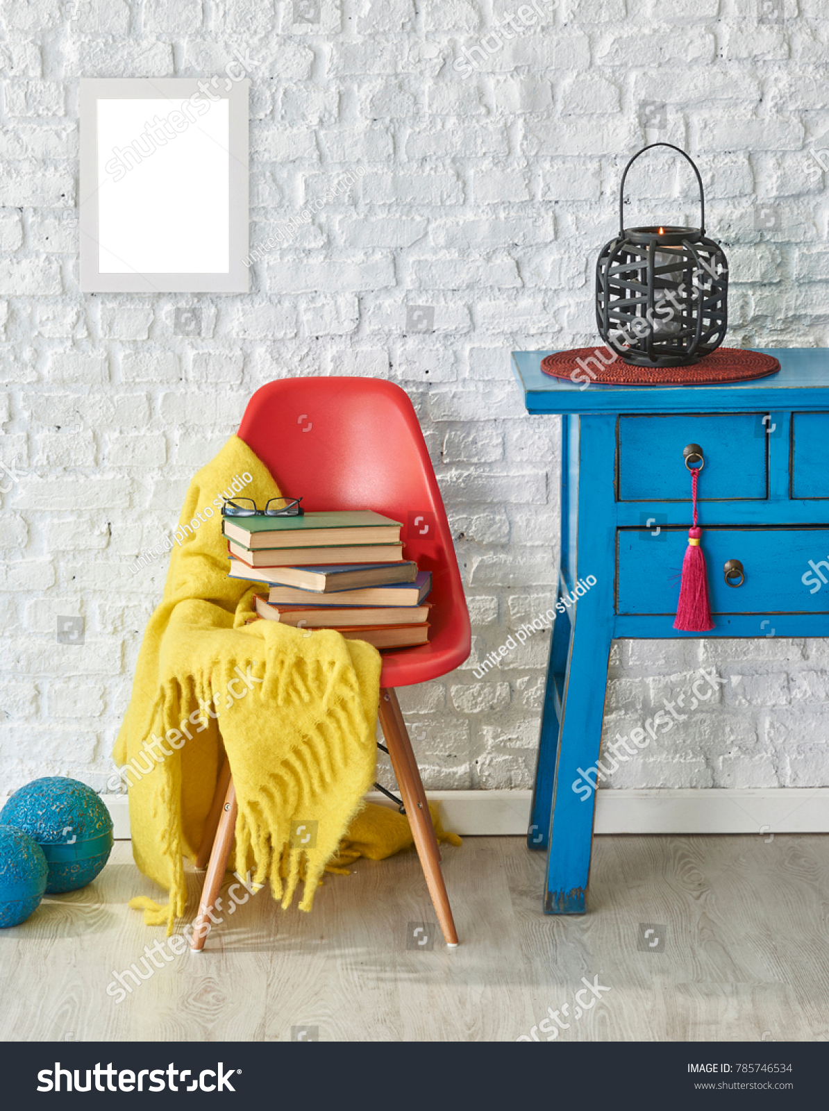 modern home decoration interior style with home objects