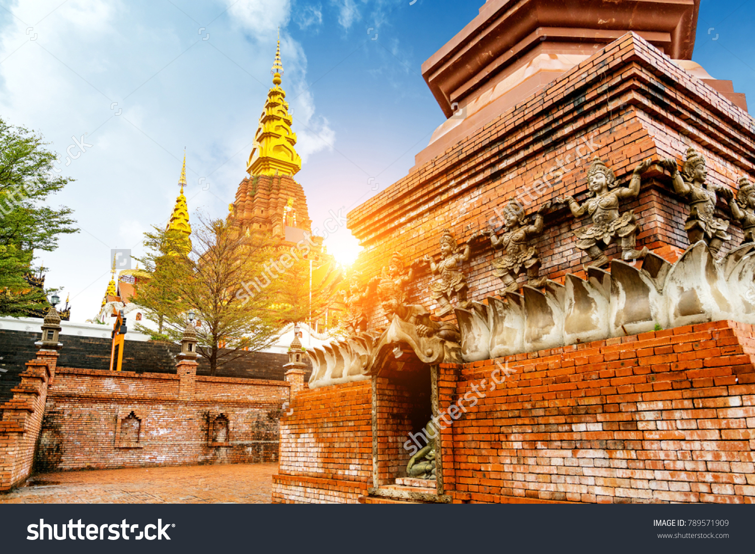 The famous Shwedagon Pagoda in Xishuangbanna  Yunnan  China.
