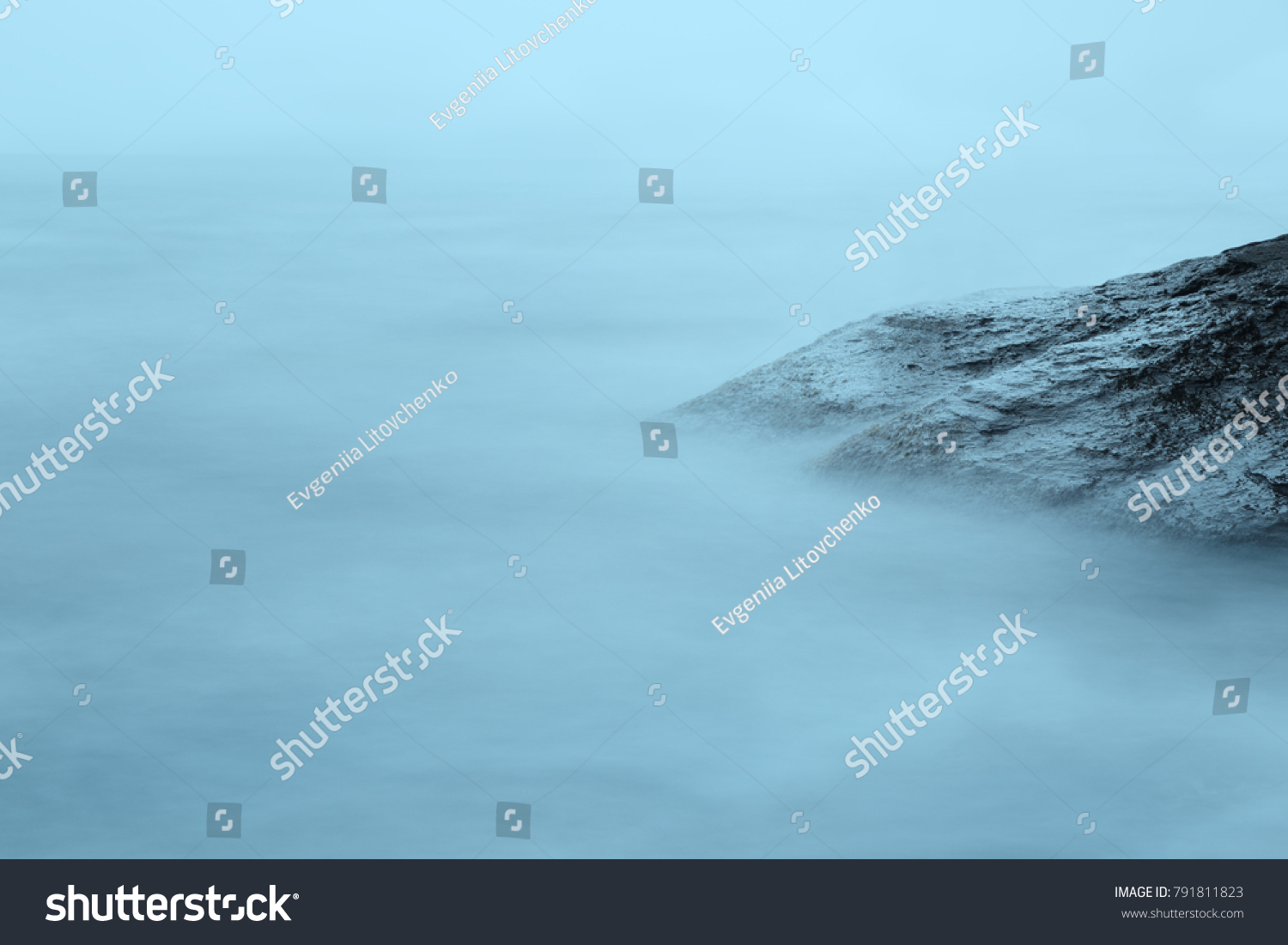 Evening sea long time exposure