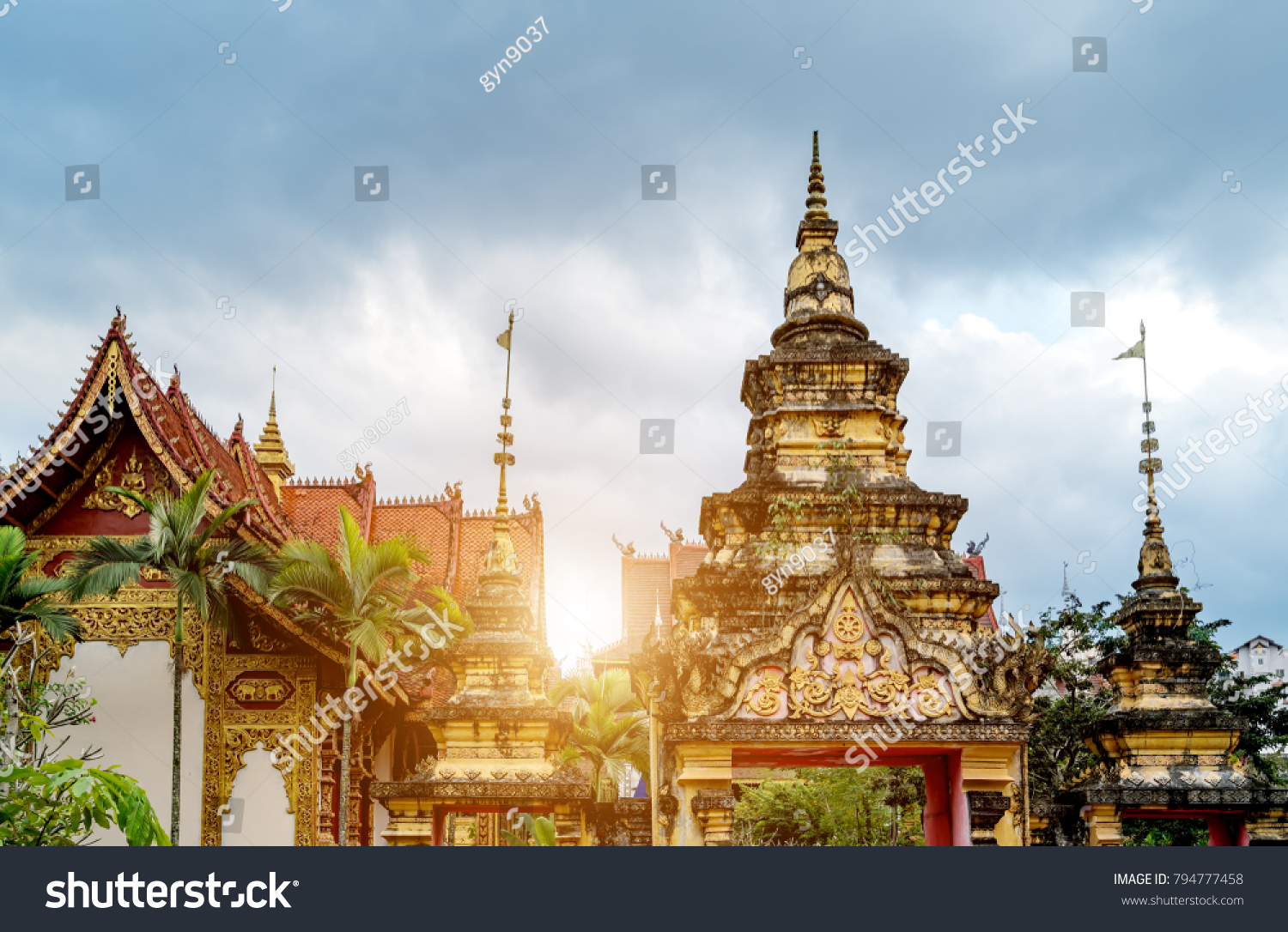 The famous Shwedagon Pagoda in Xishuangbanna  Yunnan  China.