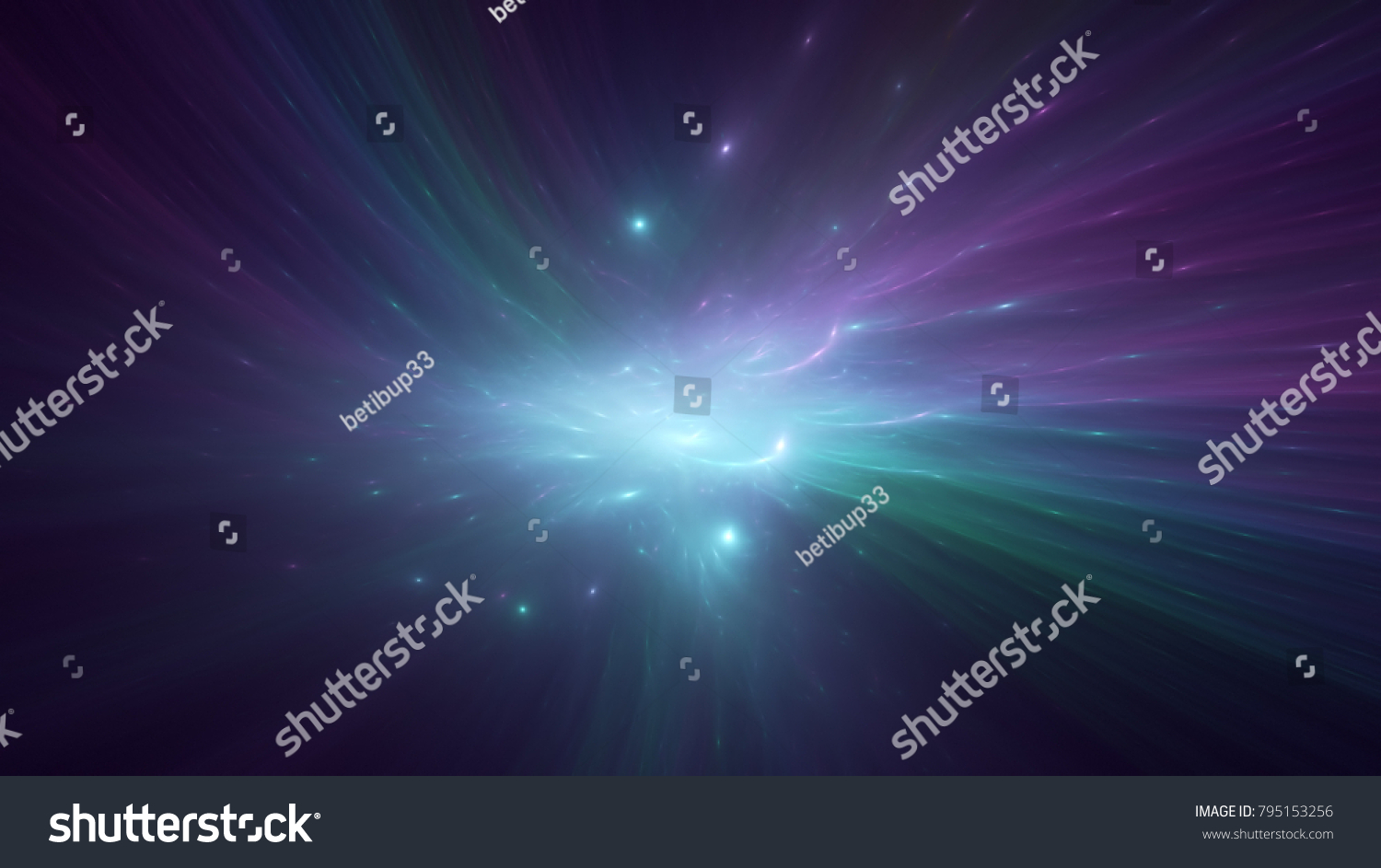 3D rendering abstract fractal light background