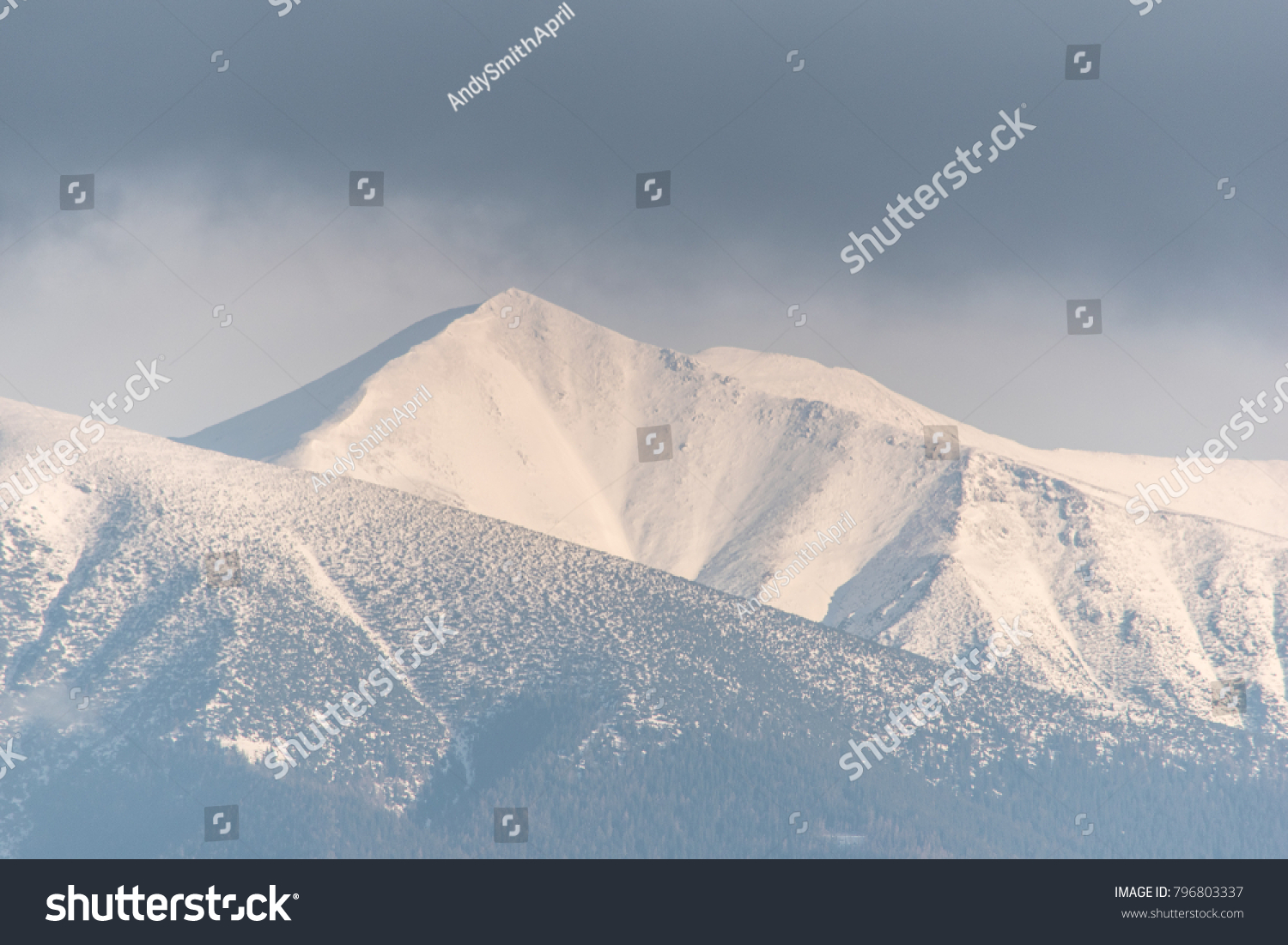 Winter mountain snow
