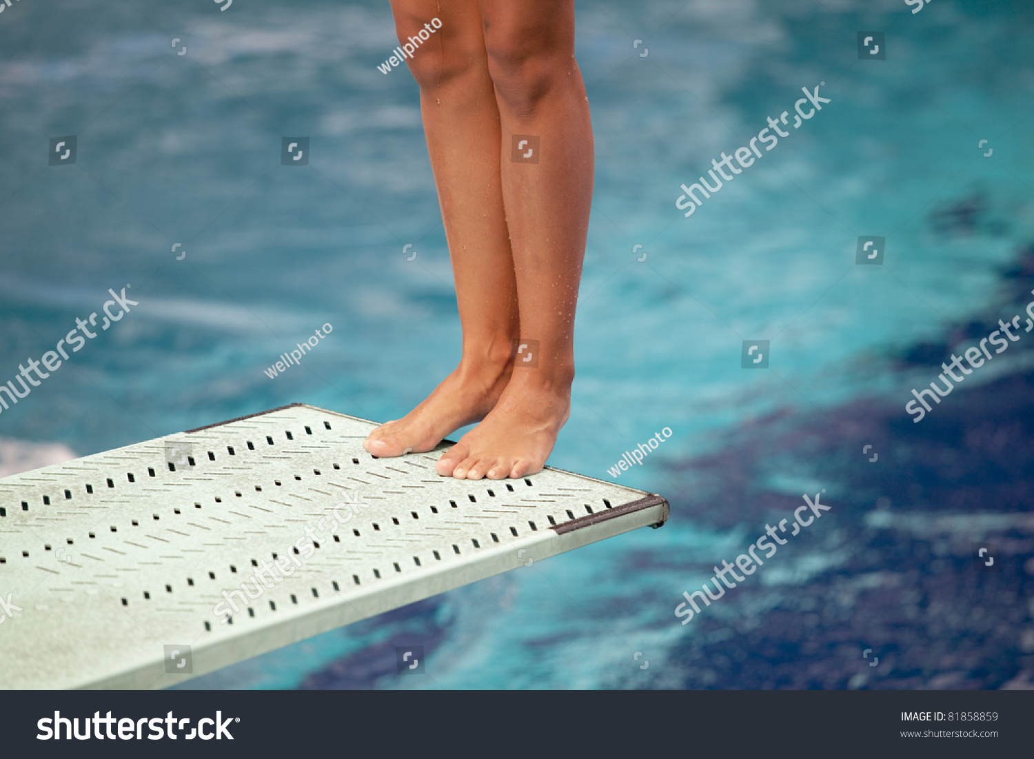 Legs on a springboard
