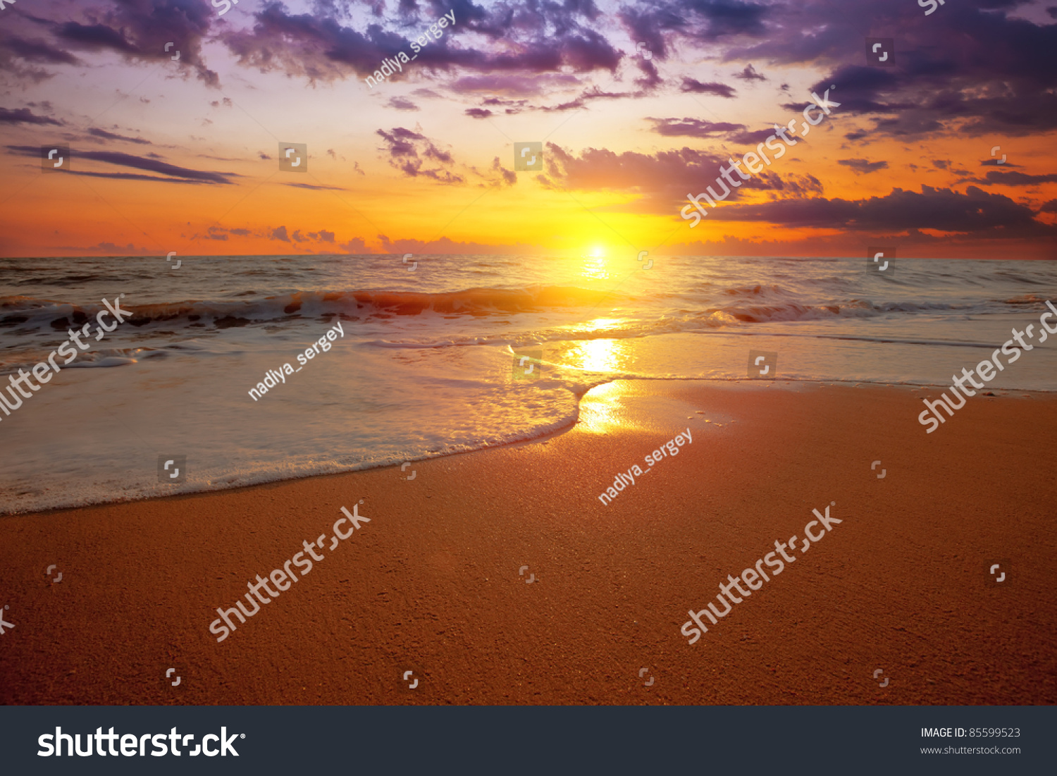 sunset on a background a sea