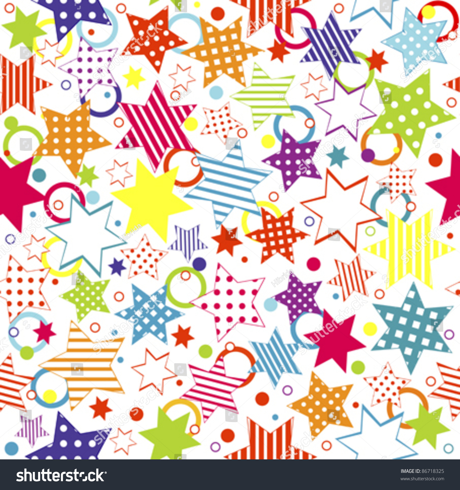 Background with stars and circles