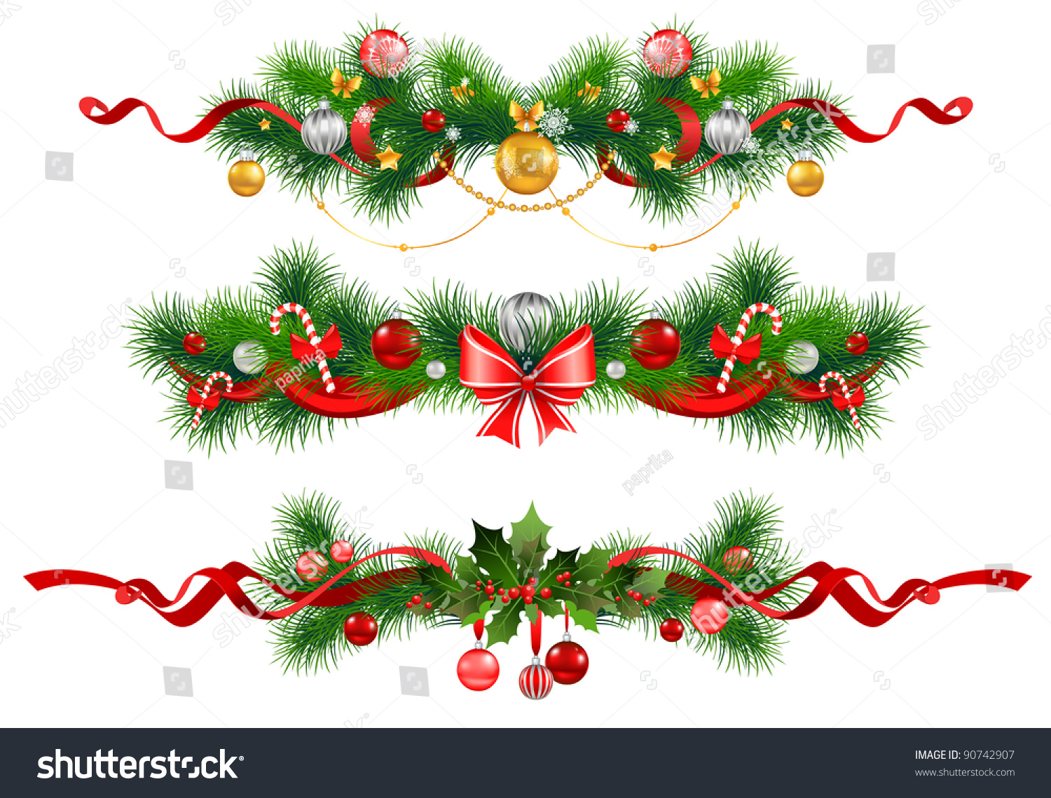 Christmas decoration with  spruce  tree