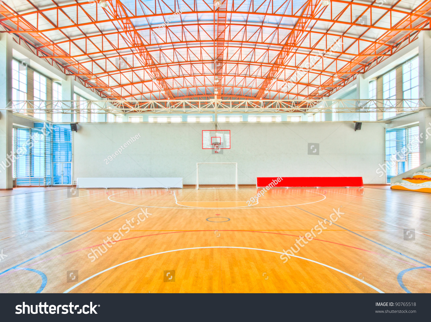Sport complex in university Thailand school gym indoor.
