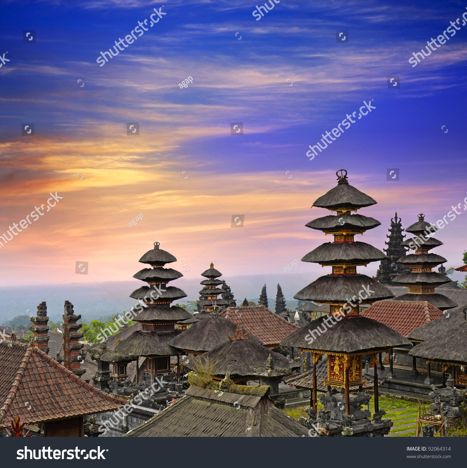Pura Besakih. - largest hindu temple of Bali  Indonesia
