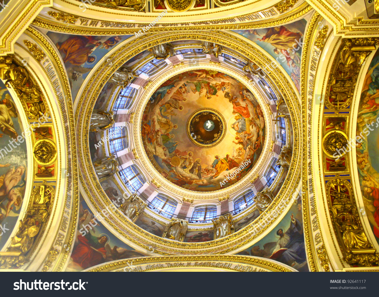 Interior of the Saint Isaac's Cathedral in St. Petersburg  Russia