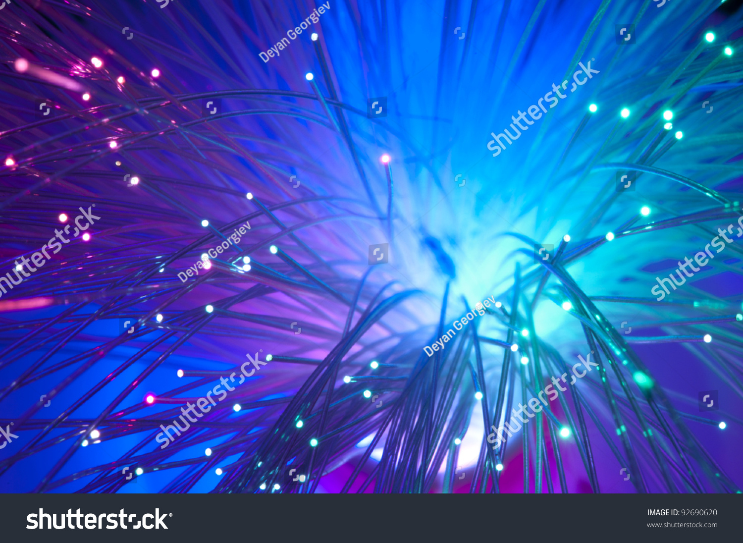 Multicolored optical fibers