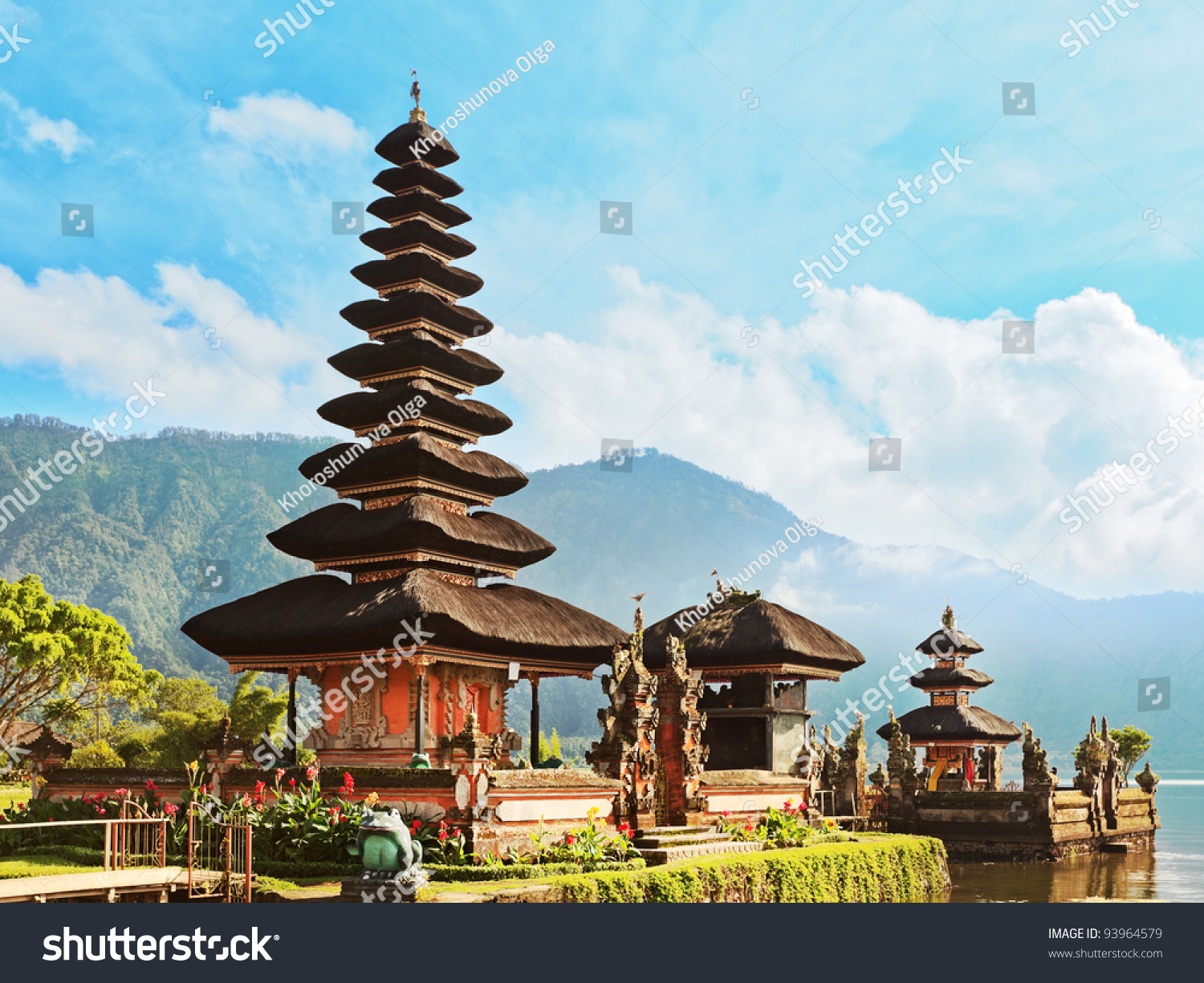 Pura Ulun Danu temple on a lake Beratan. Bali