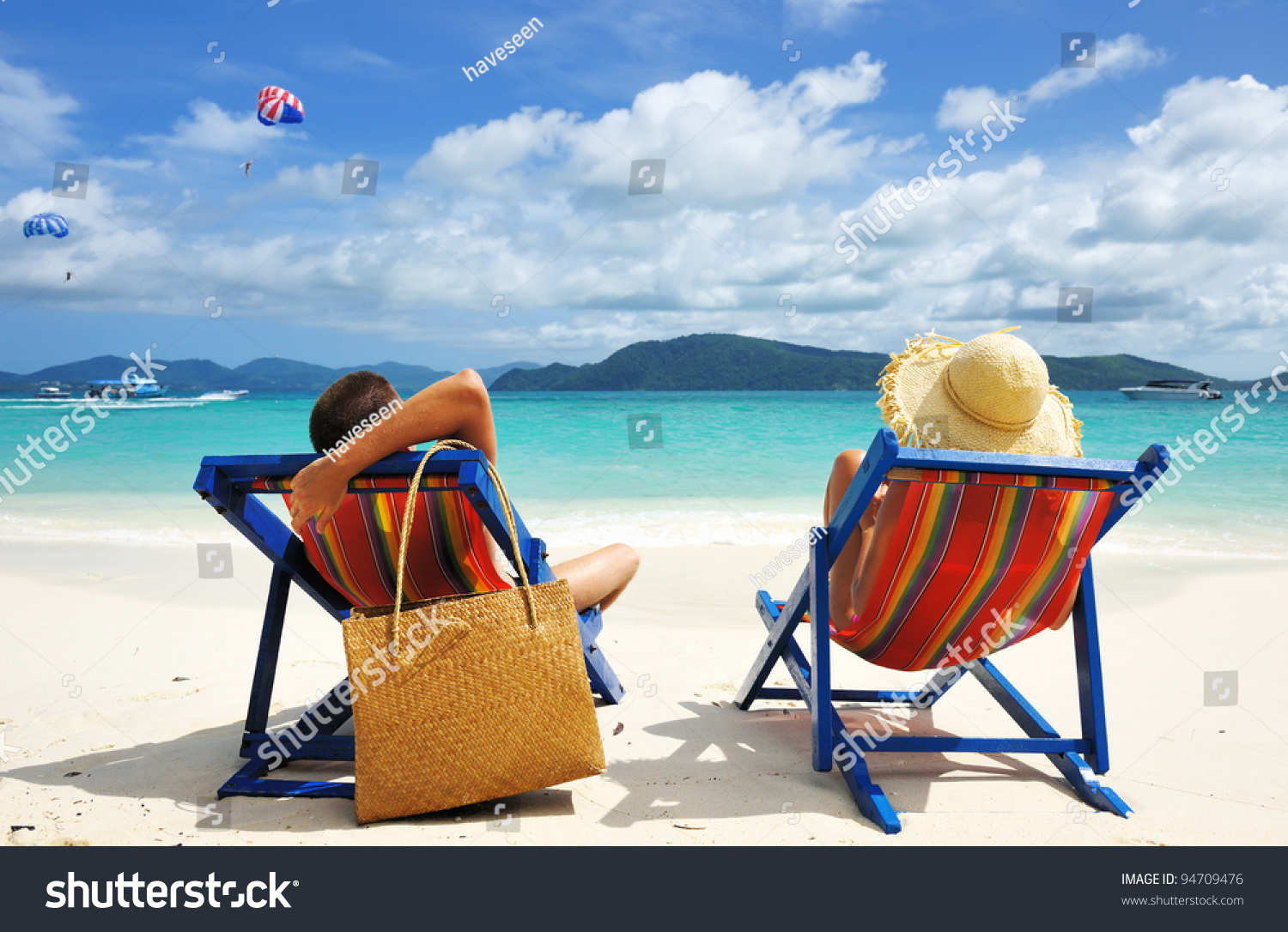 Couple on a tropical beach