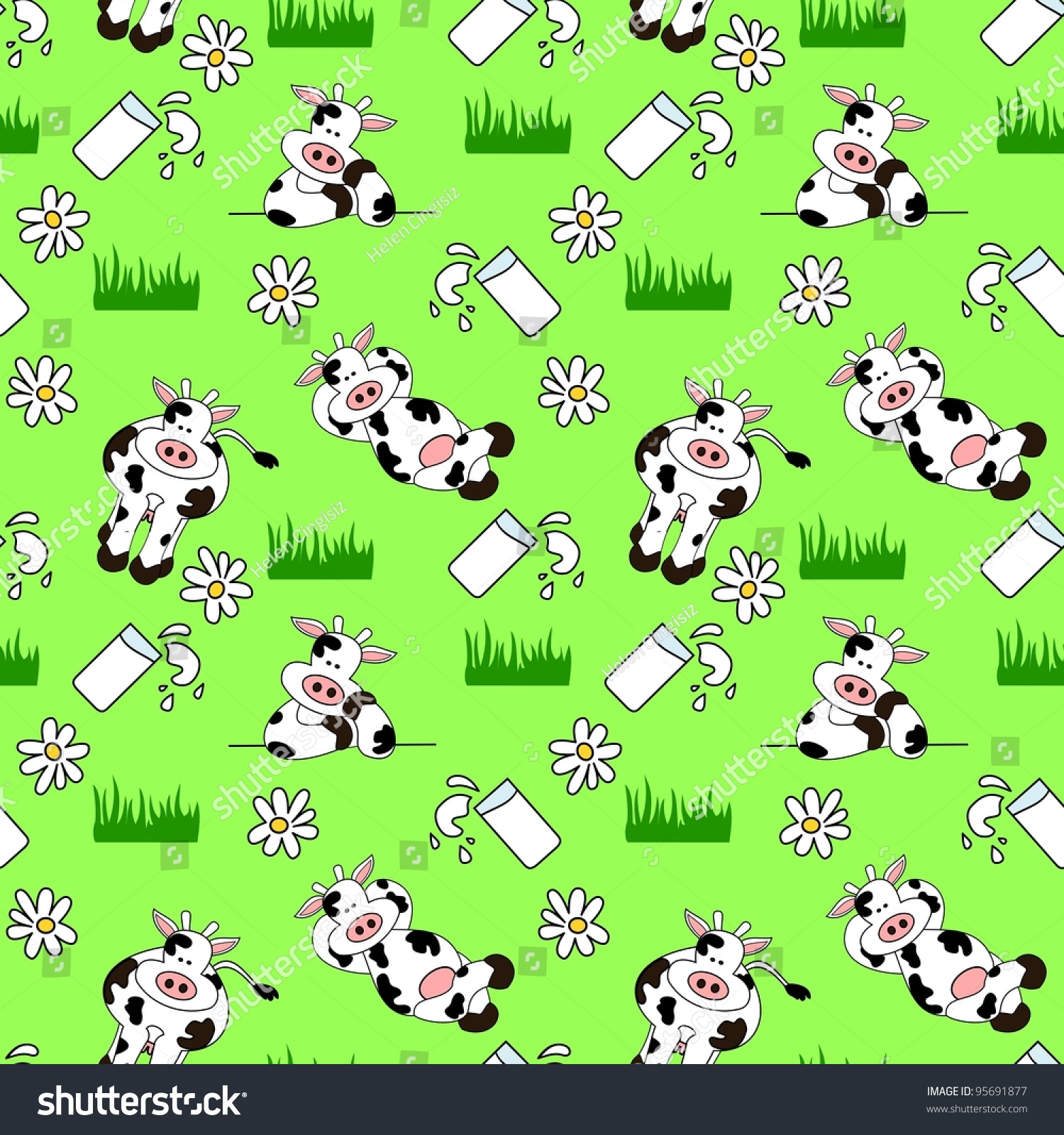 Seamless Cow Background