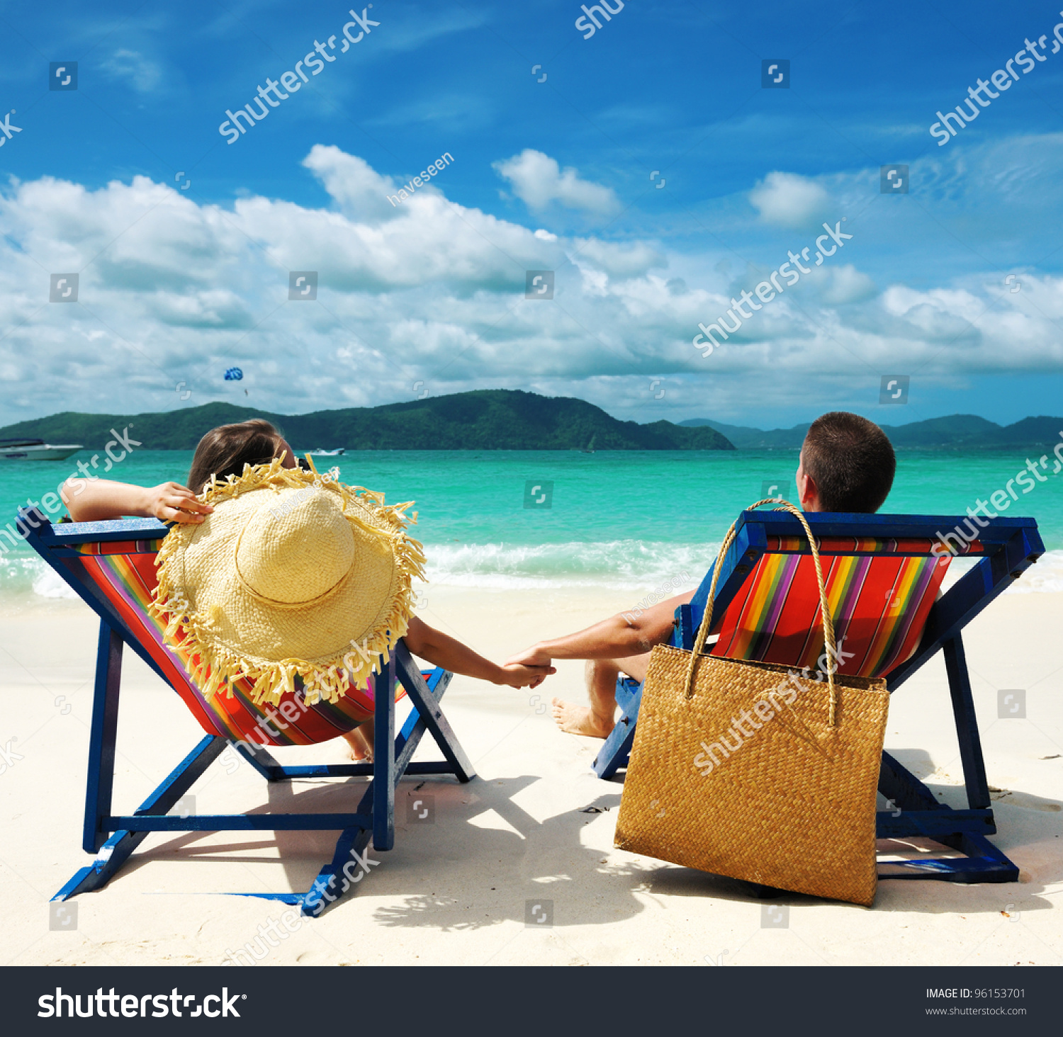 Couple on a tropical beach