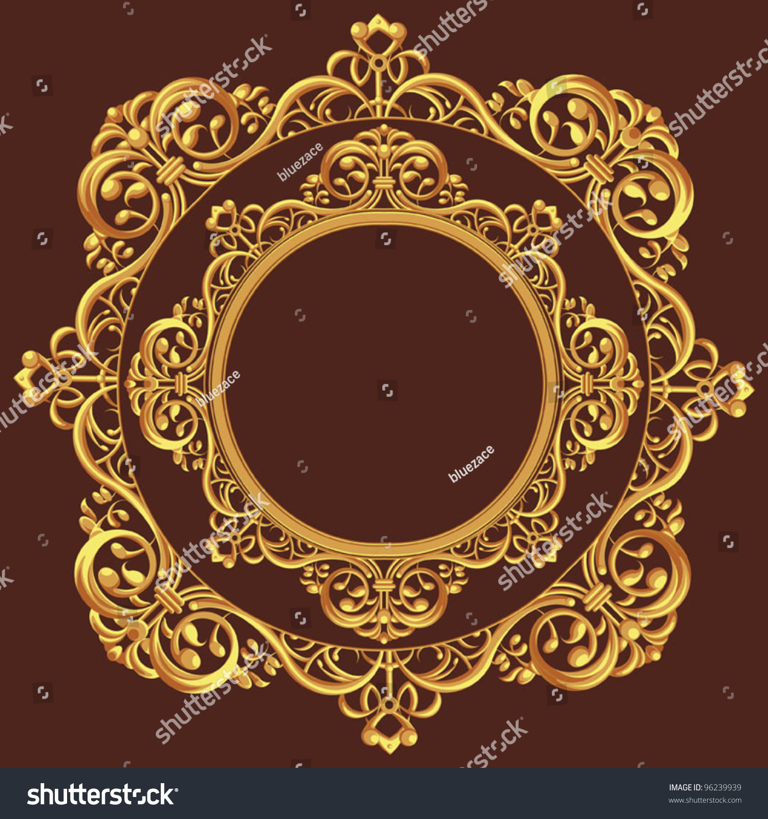 golden circle ornament