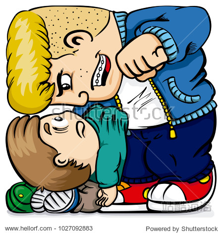 illustration of a child suffering bullying from a quarrelsome