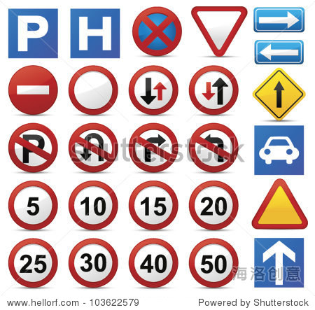 road sign set - 站酷海洛正版图片, 视频, 音乐素