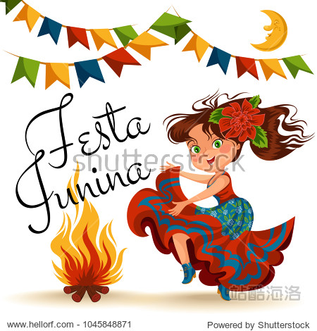 young woman dancing salsa on festivals celebrated in brazil