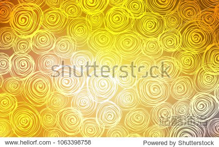 dark yellow vector doodle blurred background.
