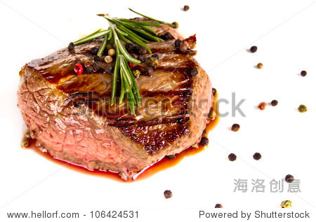 beef steak medium grilled, isolated on white background - 站酷