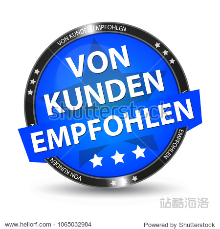 german web button - translation: recommended by customers - 站酷