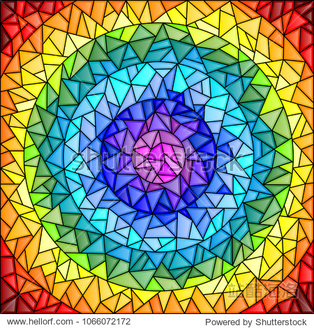 background the colored elements arranged in rainbow spectrum -