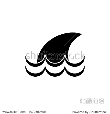 Fin In Wave Simple Vector Icon On White Background Danger In Water Symbol Sharkfin Sign 站酷海洛 正版图片 视频 字体 音乐素材交易平台 站酷旗下品牌