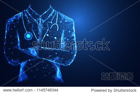 Abstract health medical science consist doctor digital wireframe concept modern medical technology Treatment medicine on gray background. for template web design or presentation.