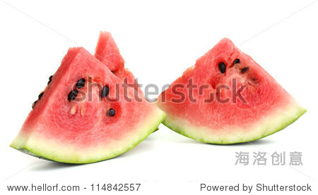sweet watermelon slices isolated on white - 图片素材 - 站酷海洛