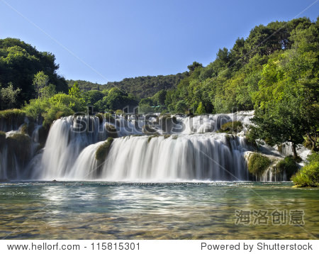 incredible waterfalls in krka national park, croatia 