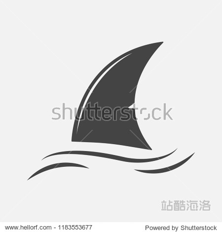 Shark Fin Vector Icon Fin In The Water Layers Grouped For Easy Editing Illustration For Your Design 站酷海洛 正版图片 视频 字体 音乐素材交易平台 站酷旗下品牌