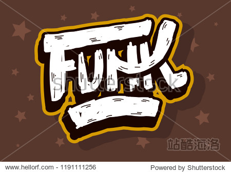 Funk Music Lettering Type Design Vector Imag