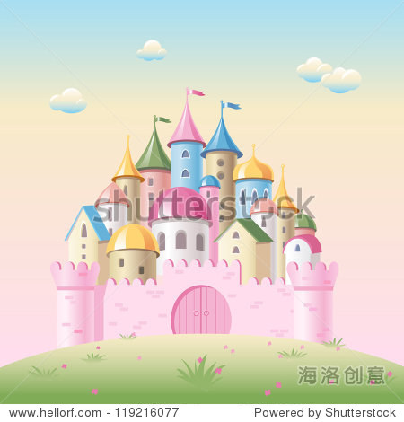 cartoon fairy tale castle