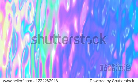 Bold vibrant holographic neon colors with background illustration