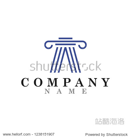 pillar logo letter A logo law firm logo for busines