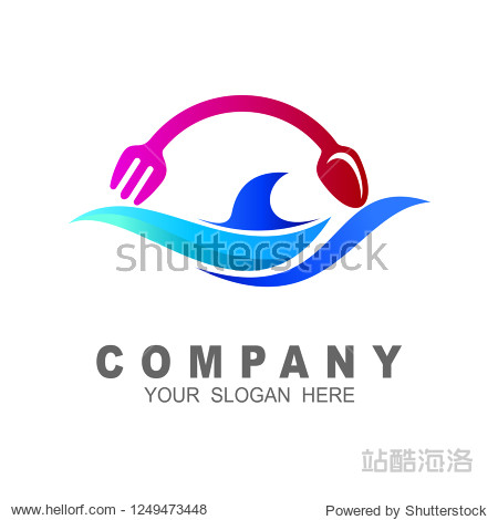 Illustration Of Concept Chef S Hat With Wave And Dishes Spoon Shark Fin Fork And Wave Logo Template 站酷海洛 正版图片 视频 字体 音乐素材交易平台 站酷旗下品牌