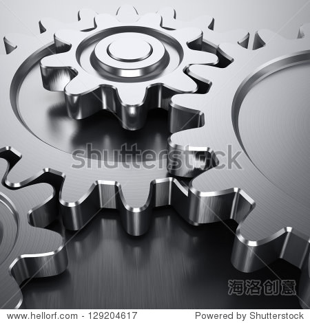 gear wheels on metal surface