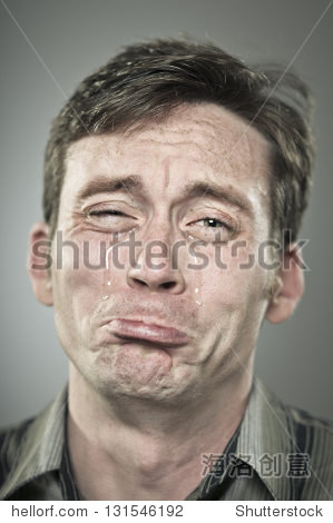 crying man portrait
