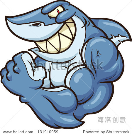 cartoon shark mascot